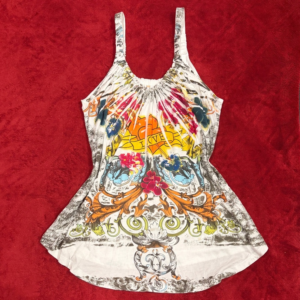 Elan Y2K Multicoloured Tank Top w/ a Unique Design